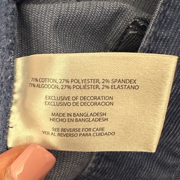 Gap Shorts NWT Corduroy Blue Frayed Hem Soft Stretch New With Tags Size 6 - Picture 6 of 10